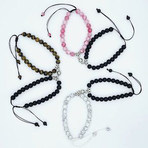 Matching Magnetic Charm Bracelet, Friendship Bracelet , Couples Bracelet ,Beaded